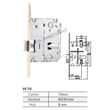 PE70 Spain series hole bathroom lock silent latch